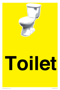 Toilet Sign Dementia Friendly Yellow
